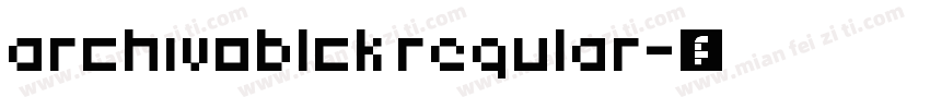 archivoblck regular字体转换